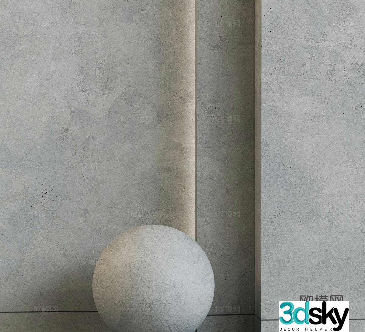 Foreign seamless wall paint Cement paint Creamy wind wall paint Wasabi wind wall paint Texture paint Micro cement 3D model