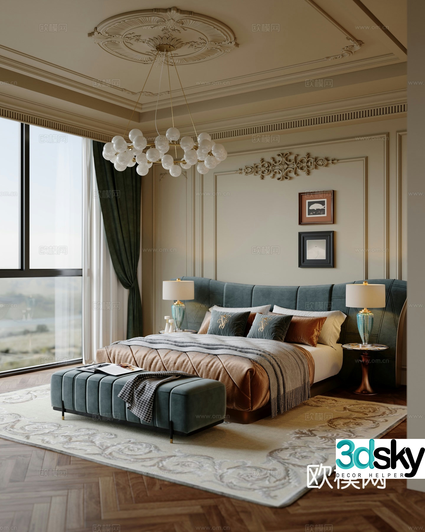 French bedroom 3d model