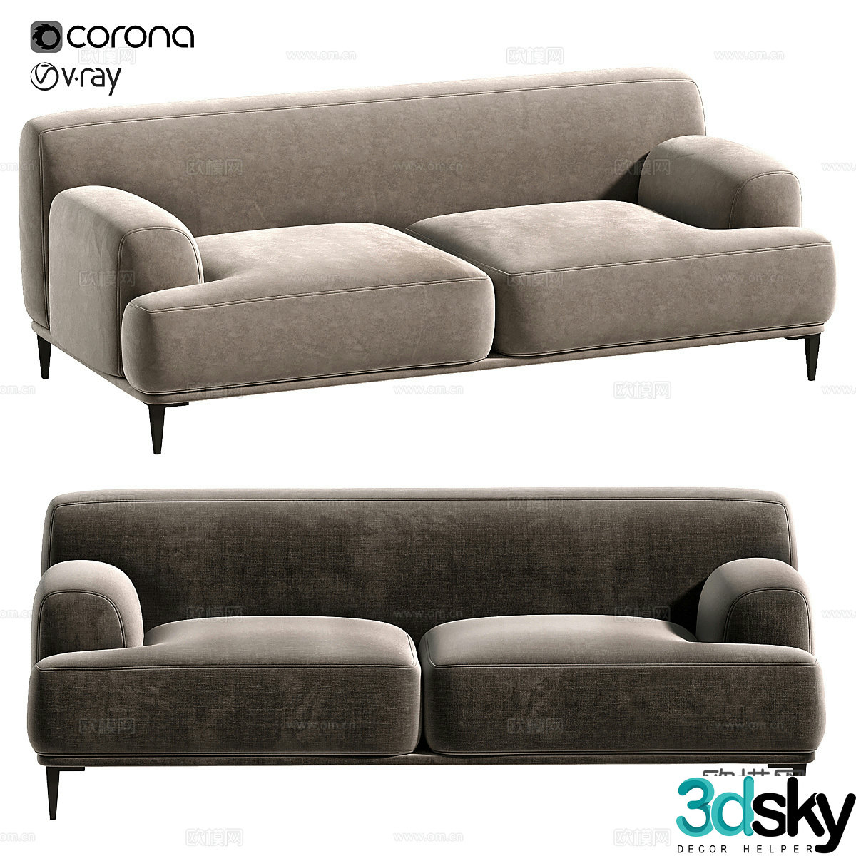 Fabric sofa small sofa living room sofa office sofa casual sofa tofu block sofa 3d model