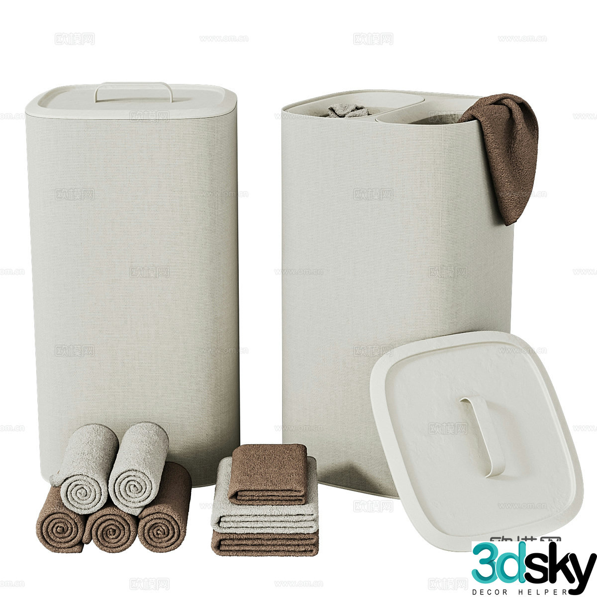 Modern Tota Laundry Basket 3D Model