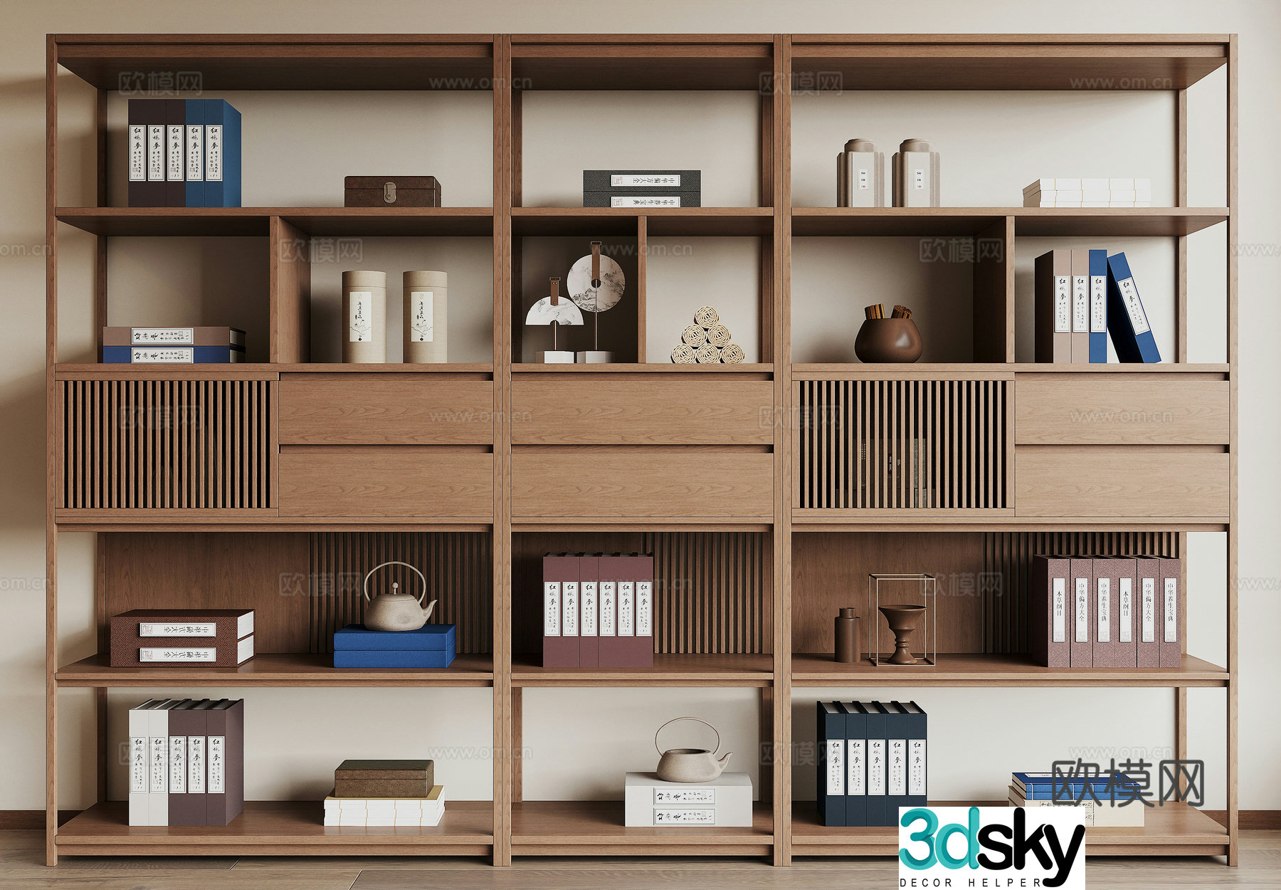 New Chinese style 3D model of Bo Gu shelf