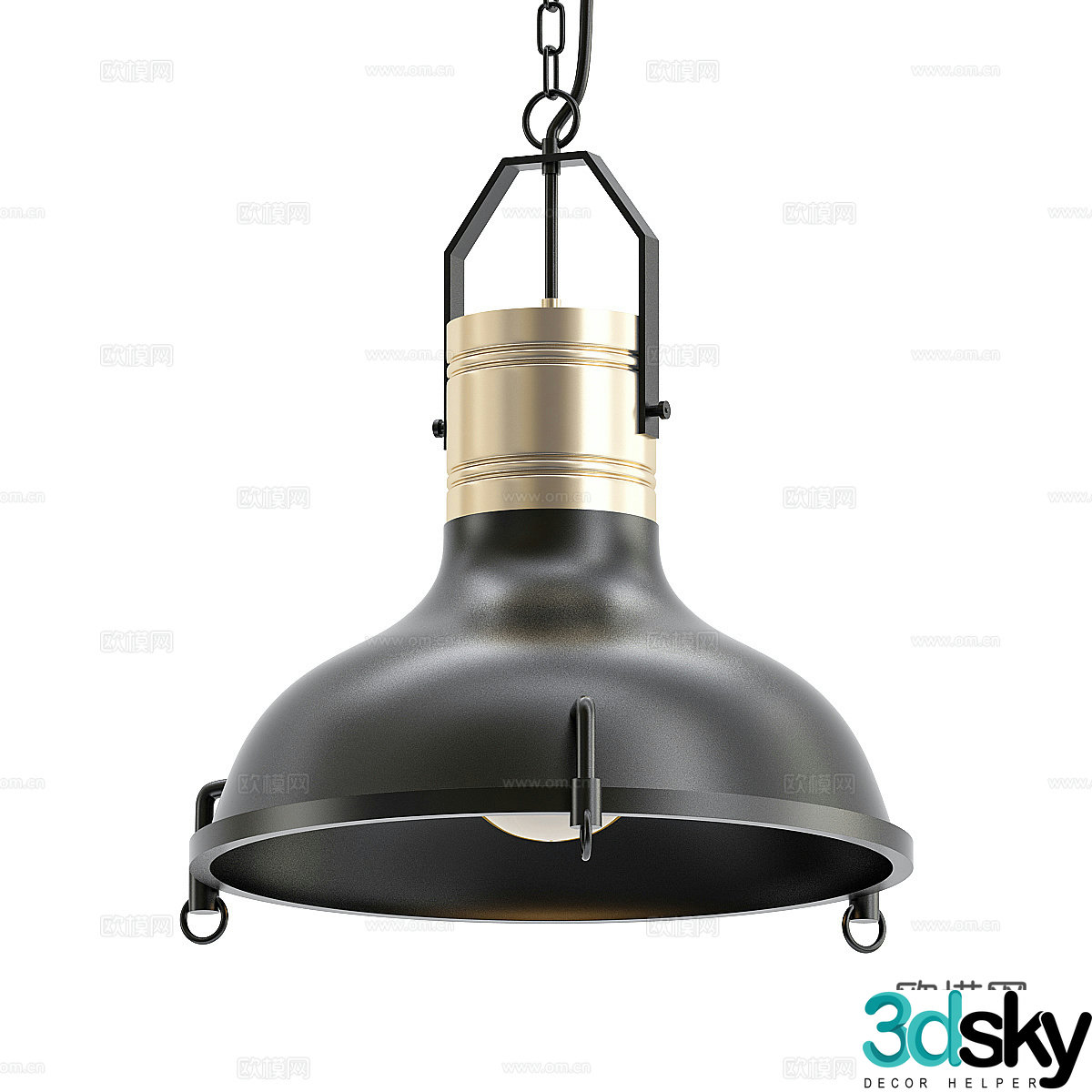 Industrial style chandeliers iron chandeliers metal chandeliers bar chandeliers bedside chandeliers restaurant chandeliers 3D model