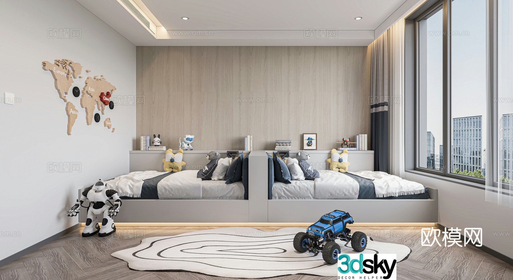 Modern children’s room 3d model