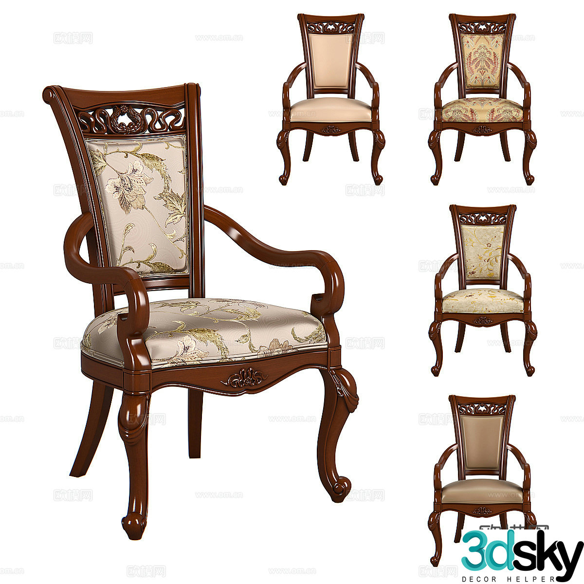 American retro lounge chair 3d model