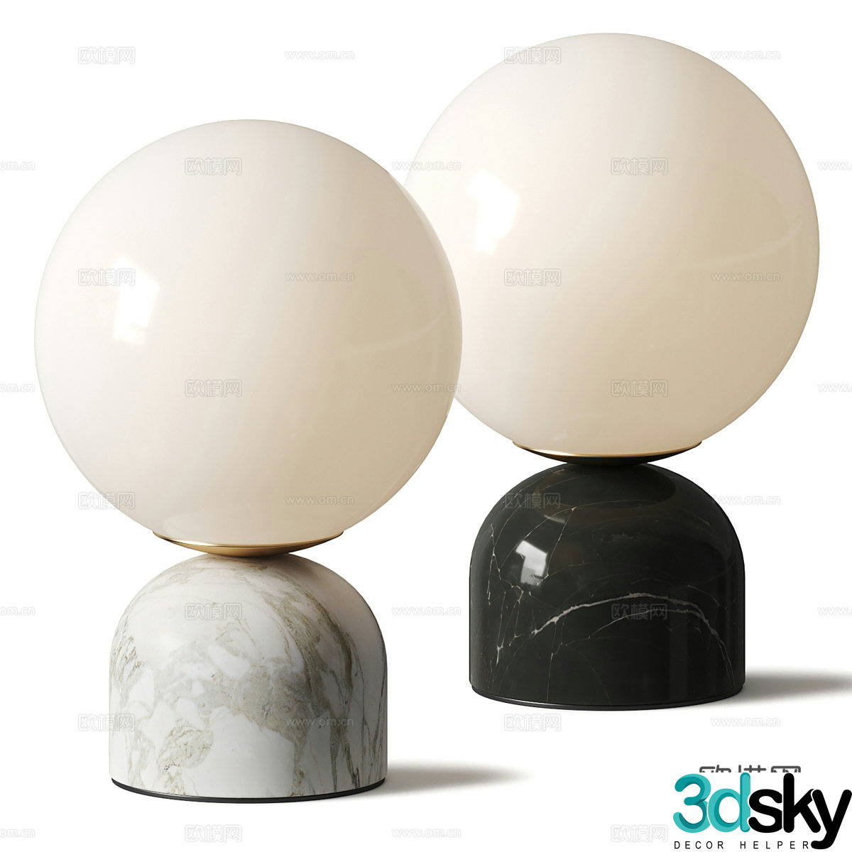 Modern Italian Loadamer NORDIC marble table lamp 3d model