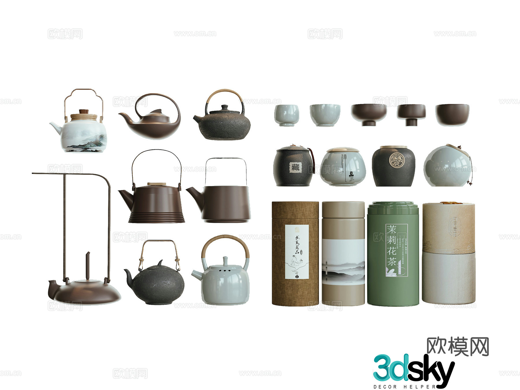 New Chinese style teapot teapot 3D model