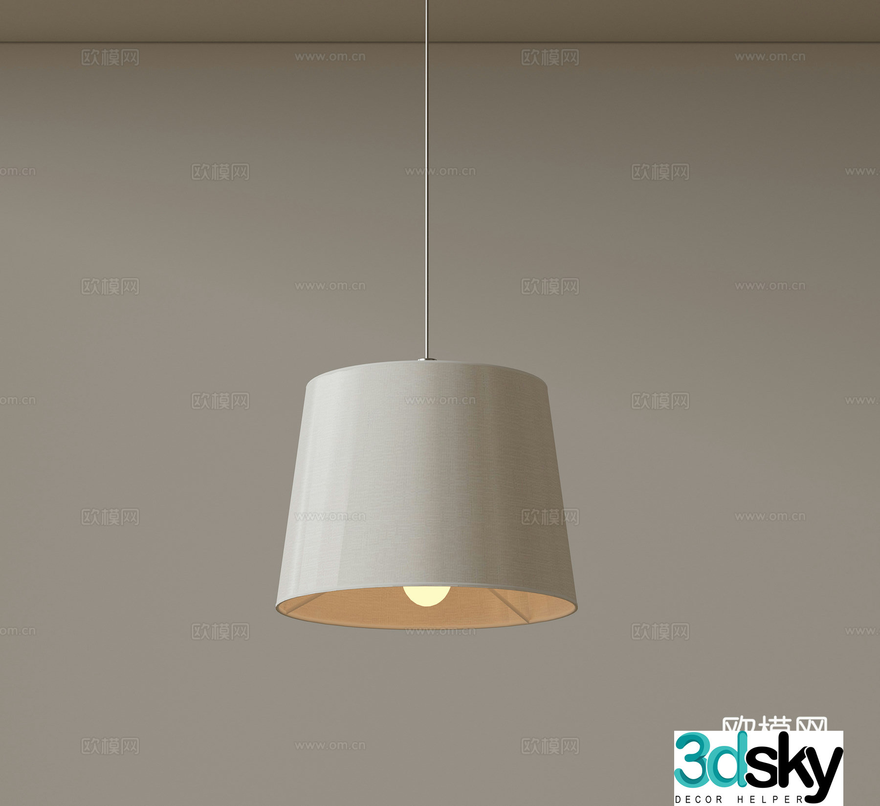Modern medieval style chandeliers minimalist chandeliers Nordic simple chandeliers bedroom bedside chandeliers single head 3D model