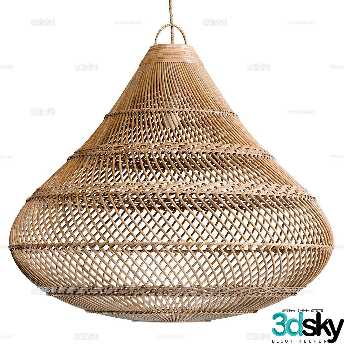 New Chinese Wasabi Drop Natural Chandelier 3D Model
