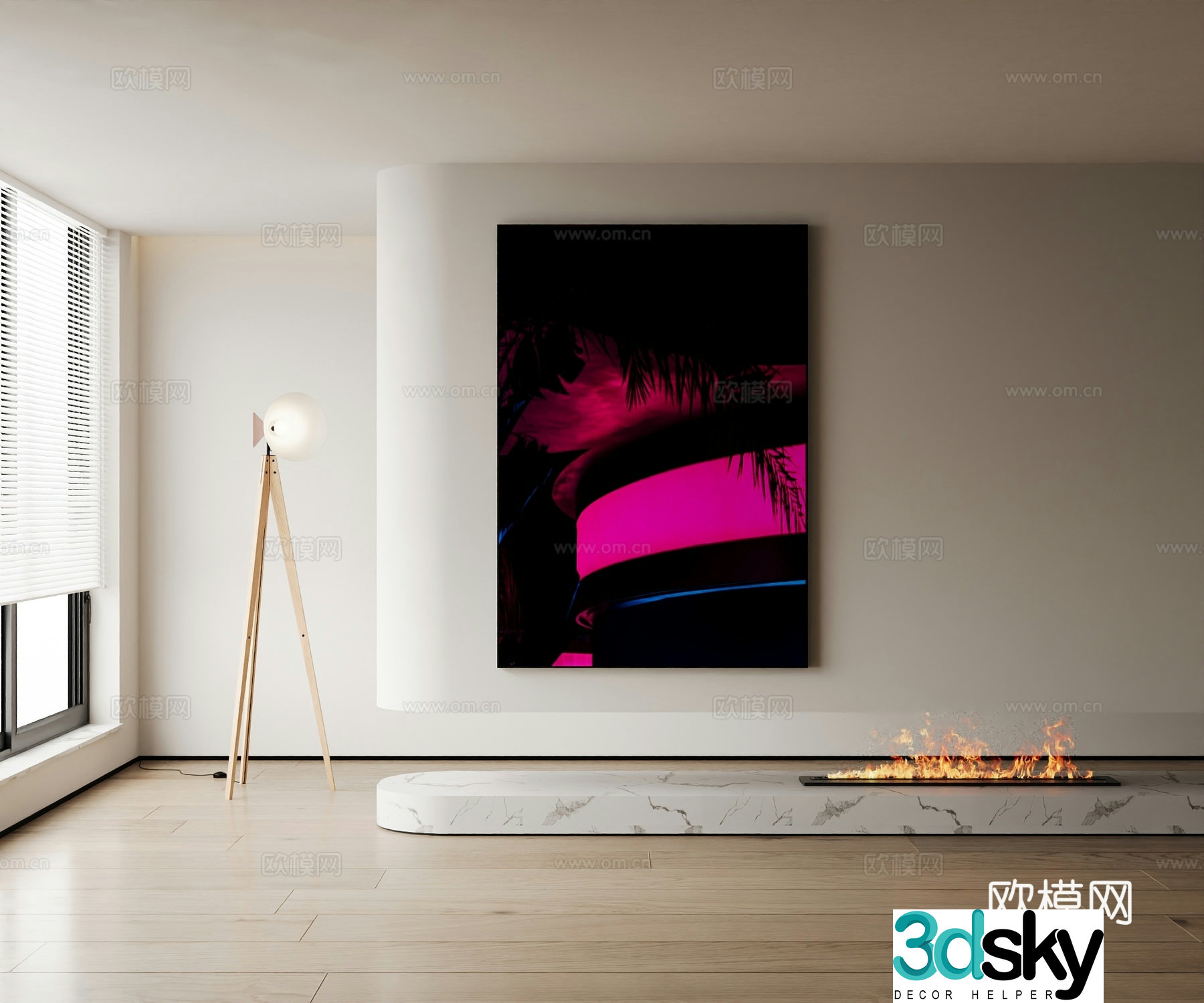 Modern decorative painting 3d model