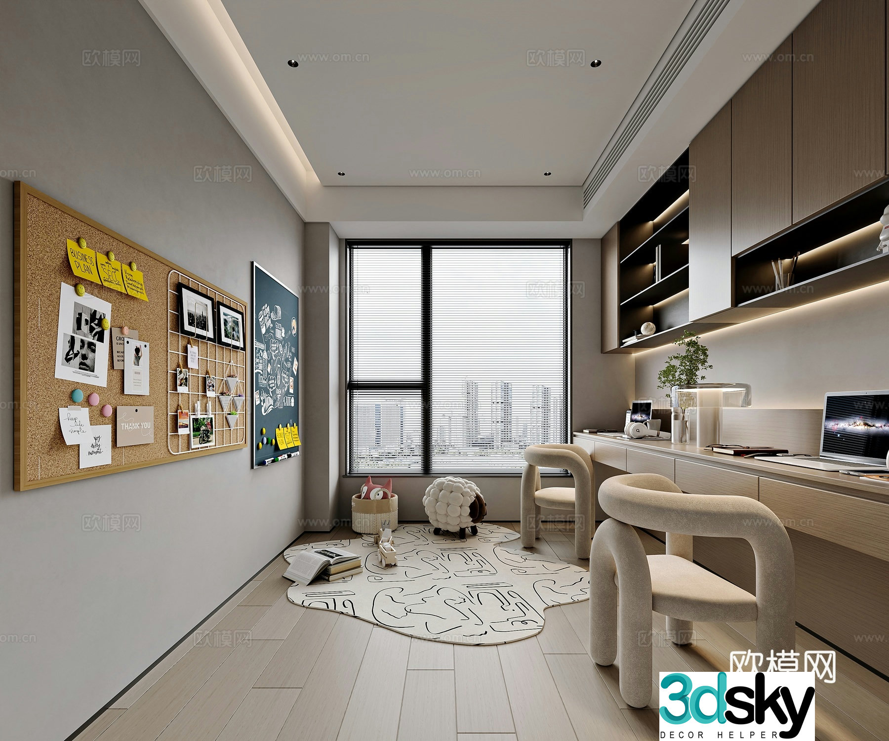 Modern style home bathroom 3d model