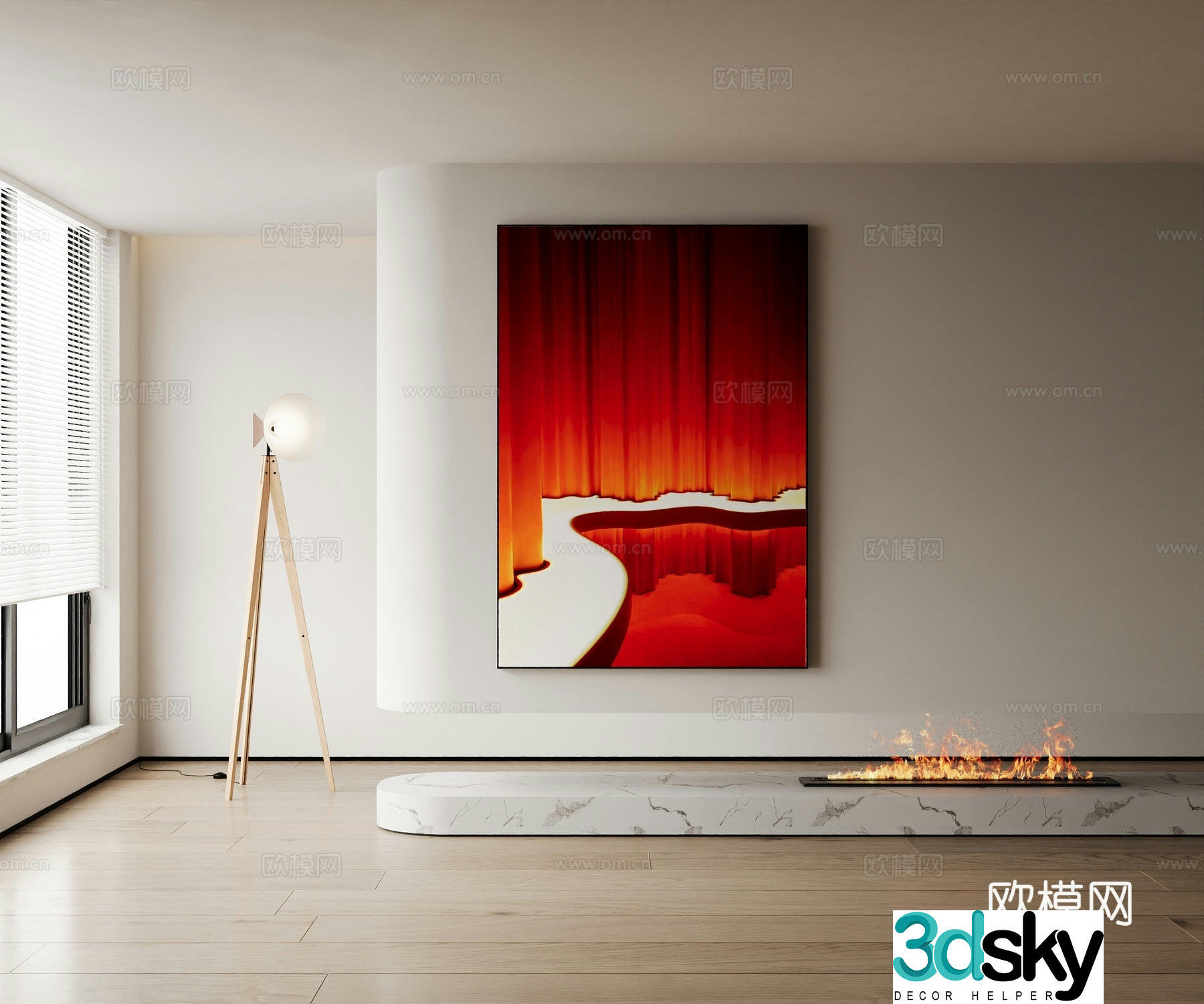 Modern decorative painting 3d model