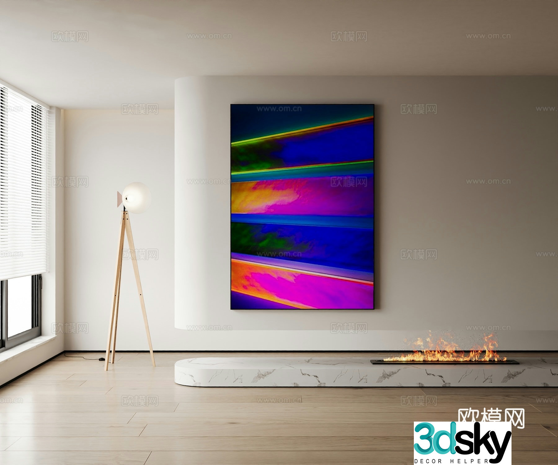 Modern decorative painting 3d model