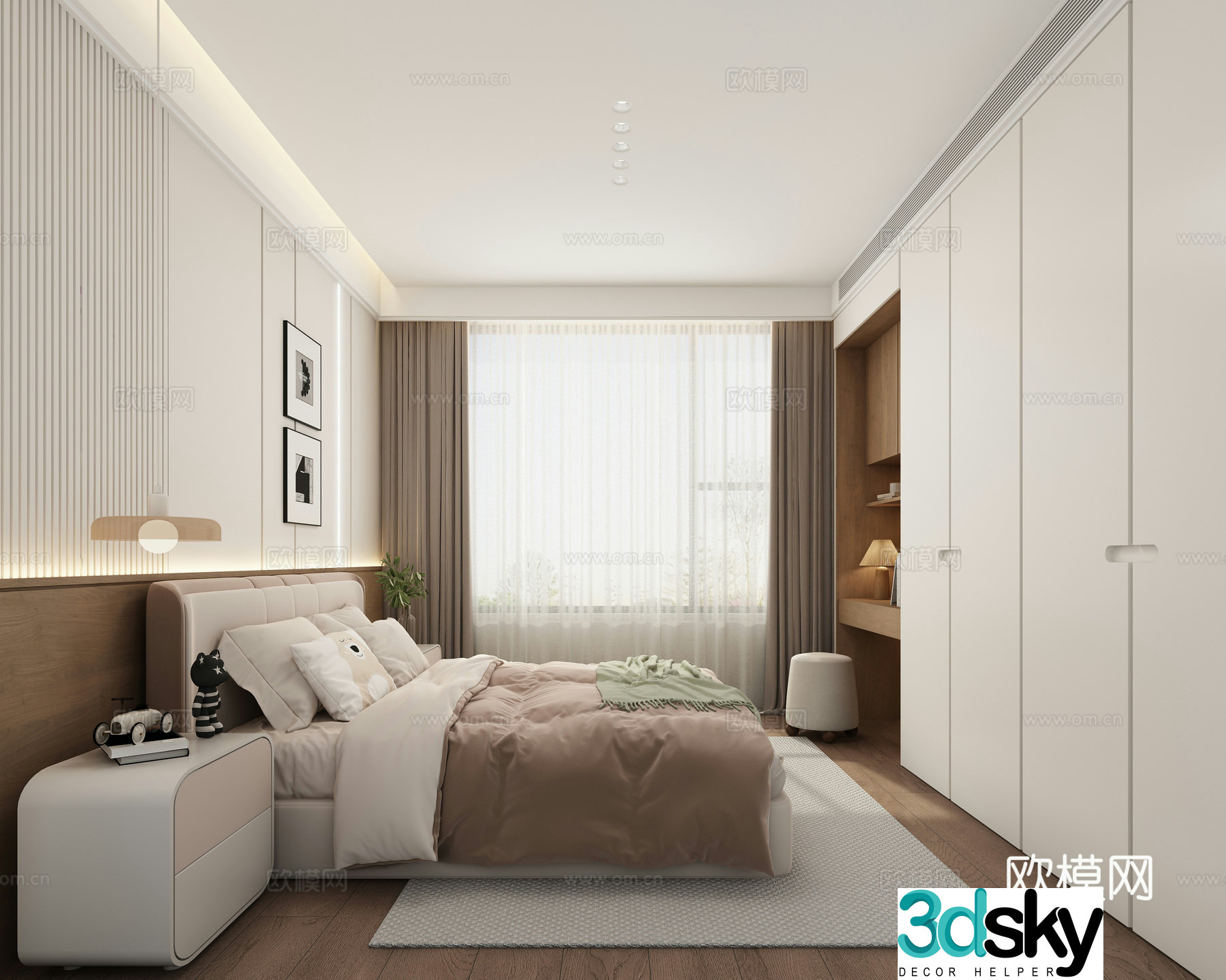 Modern daughter room 3d model