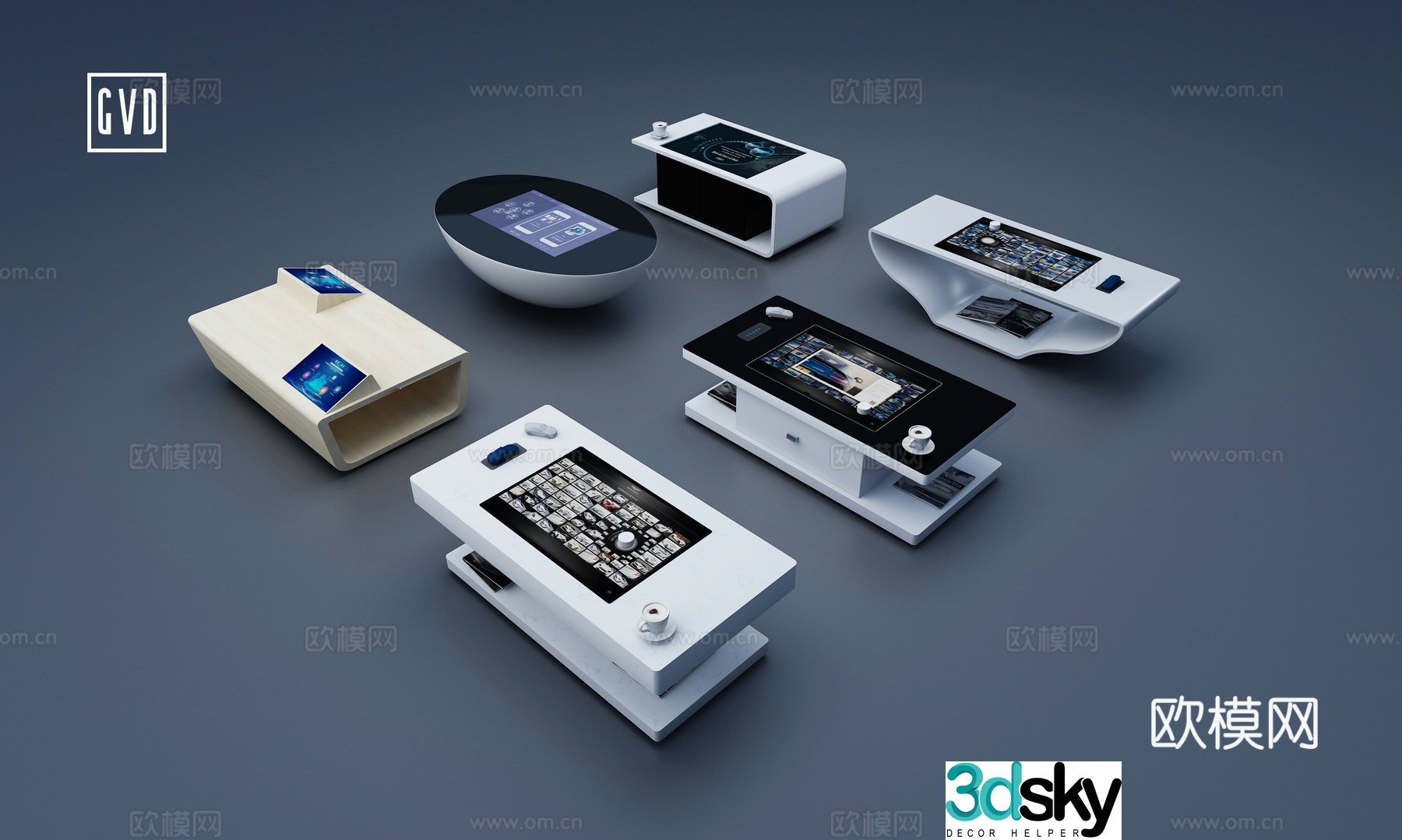 Interactive table coffee table touch interactive table interactive equipment guide all-in-one touch device 3d model
