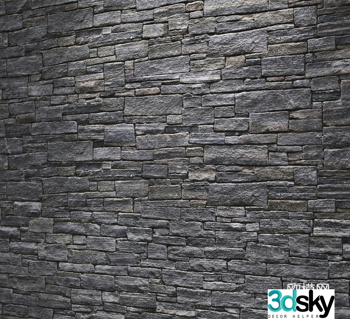 Modern wall tiles outdoor wall tiles brick wall stone background wall natural stone 3d model