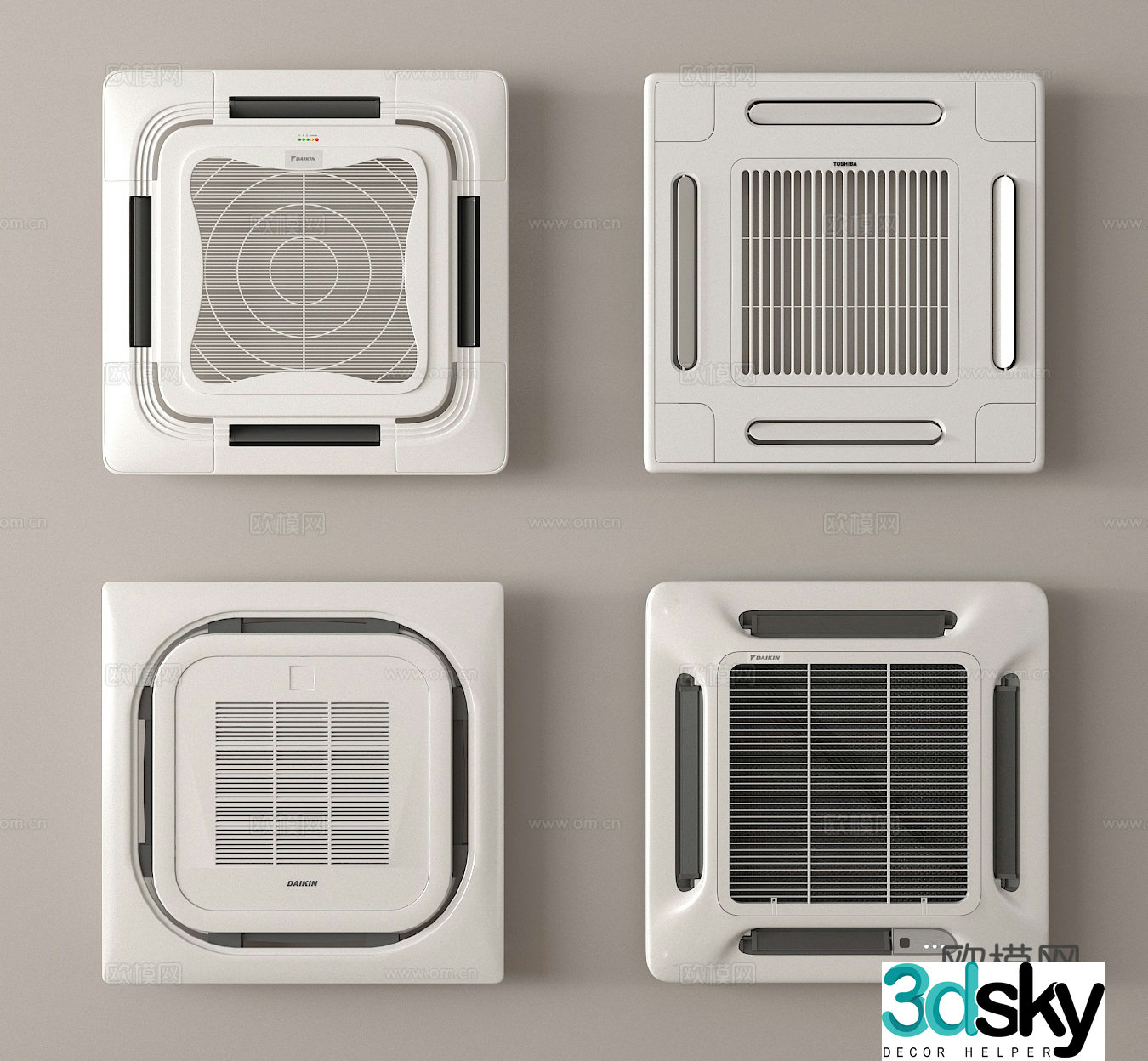 Top air conditioner Top air conditioner Central air conditioner 3D model