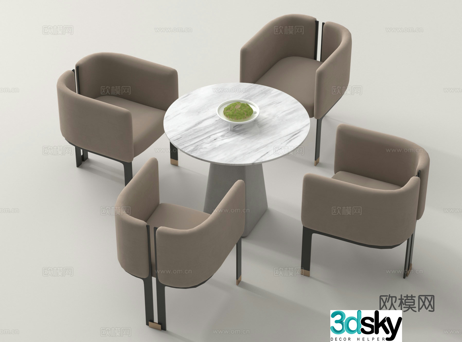 Leisure table and chairs coffee table and chairs negotiation table and chairs 3D model