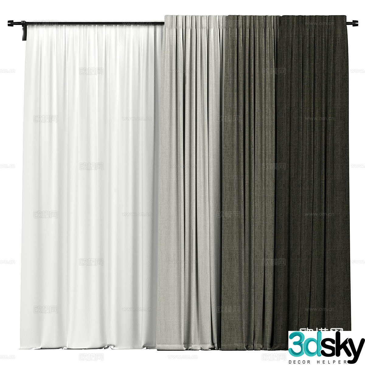 Curtain 3d model