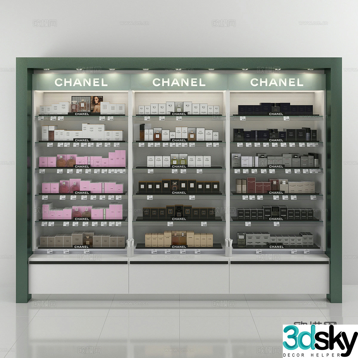 Perfume display cabinet 3d model