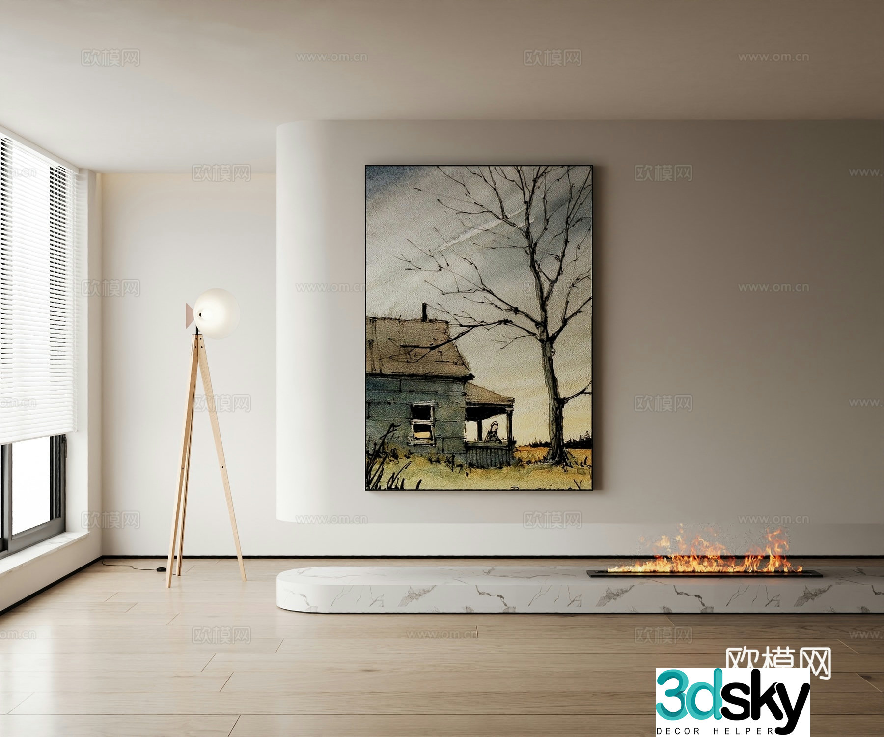 Modern decorative painting 3d model