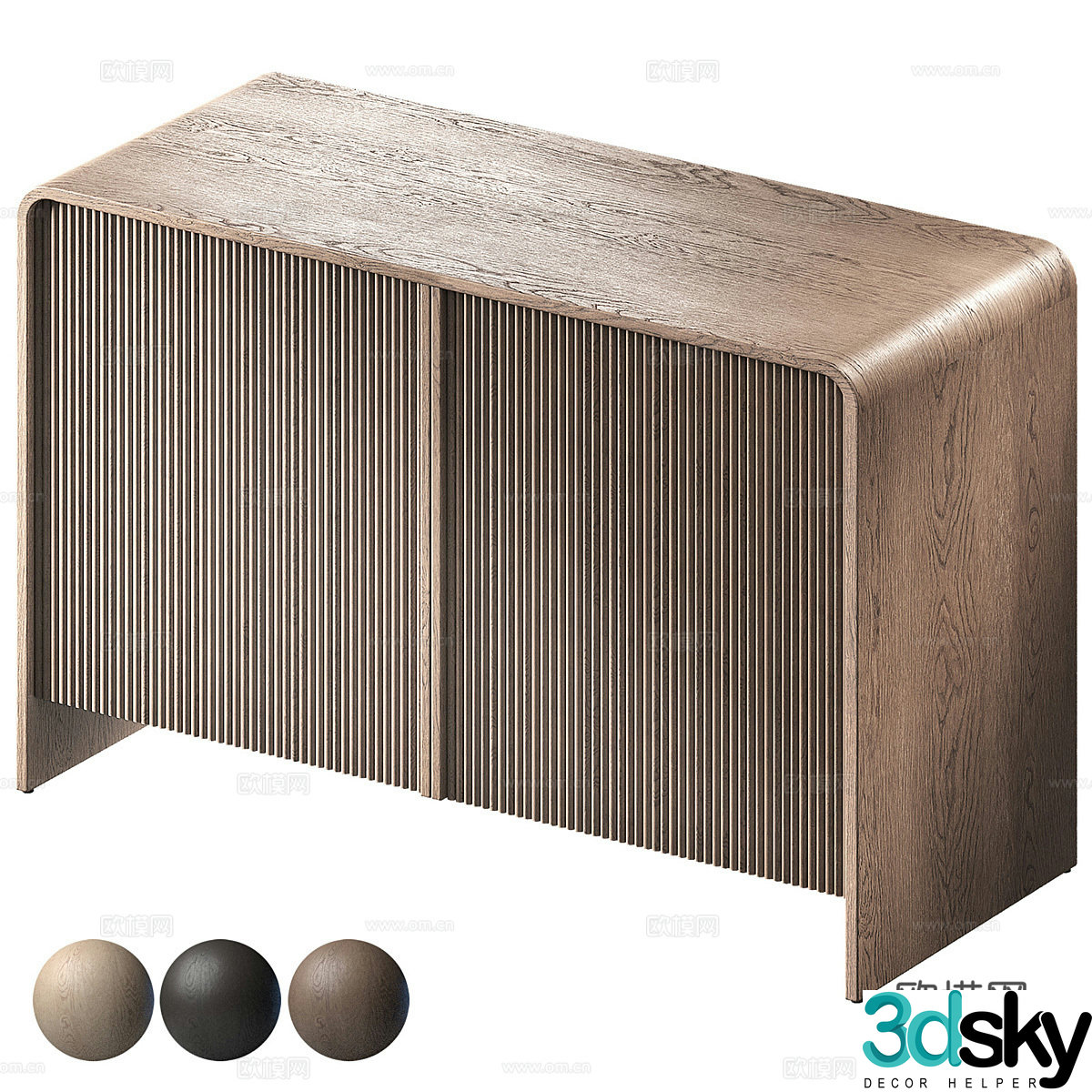 New Chinese RH Alora Double Door Sideboard 3D Model