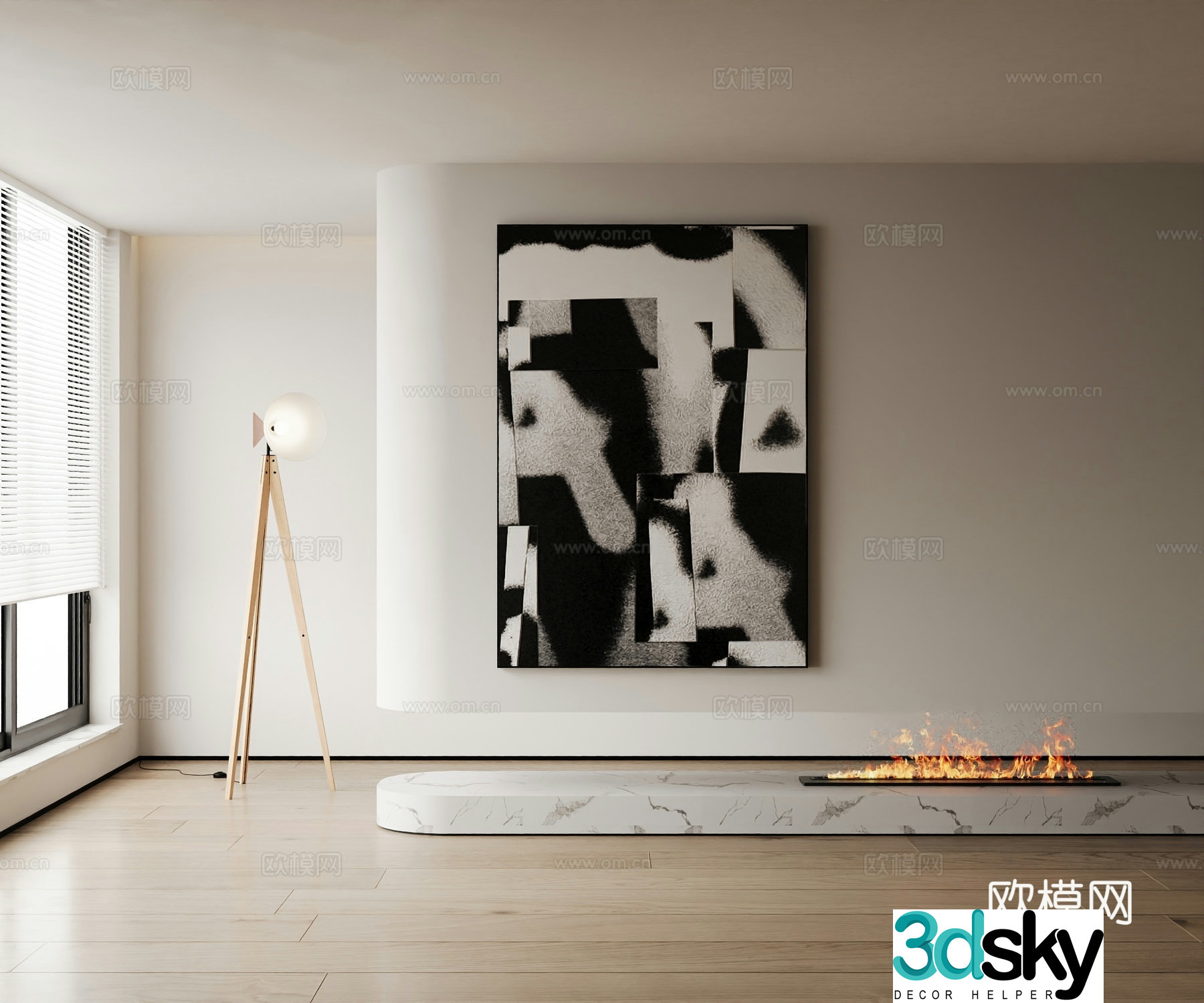 Modern decorative painting 3d model