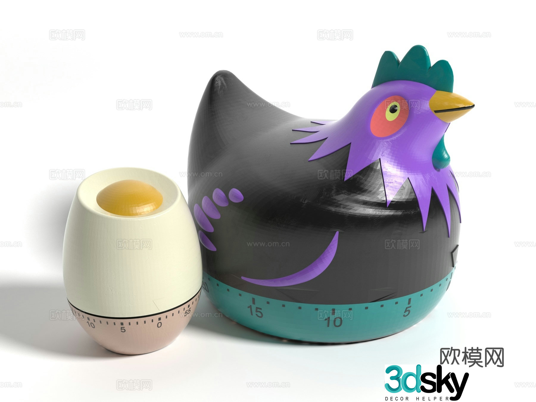 Modern style kitchen timer 3d model
