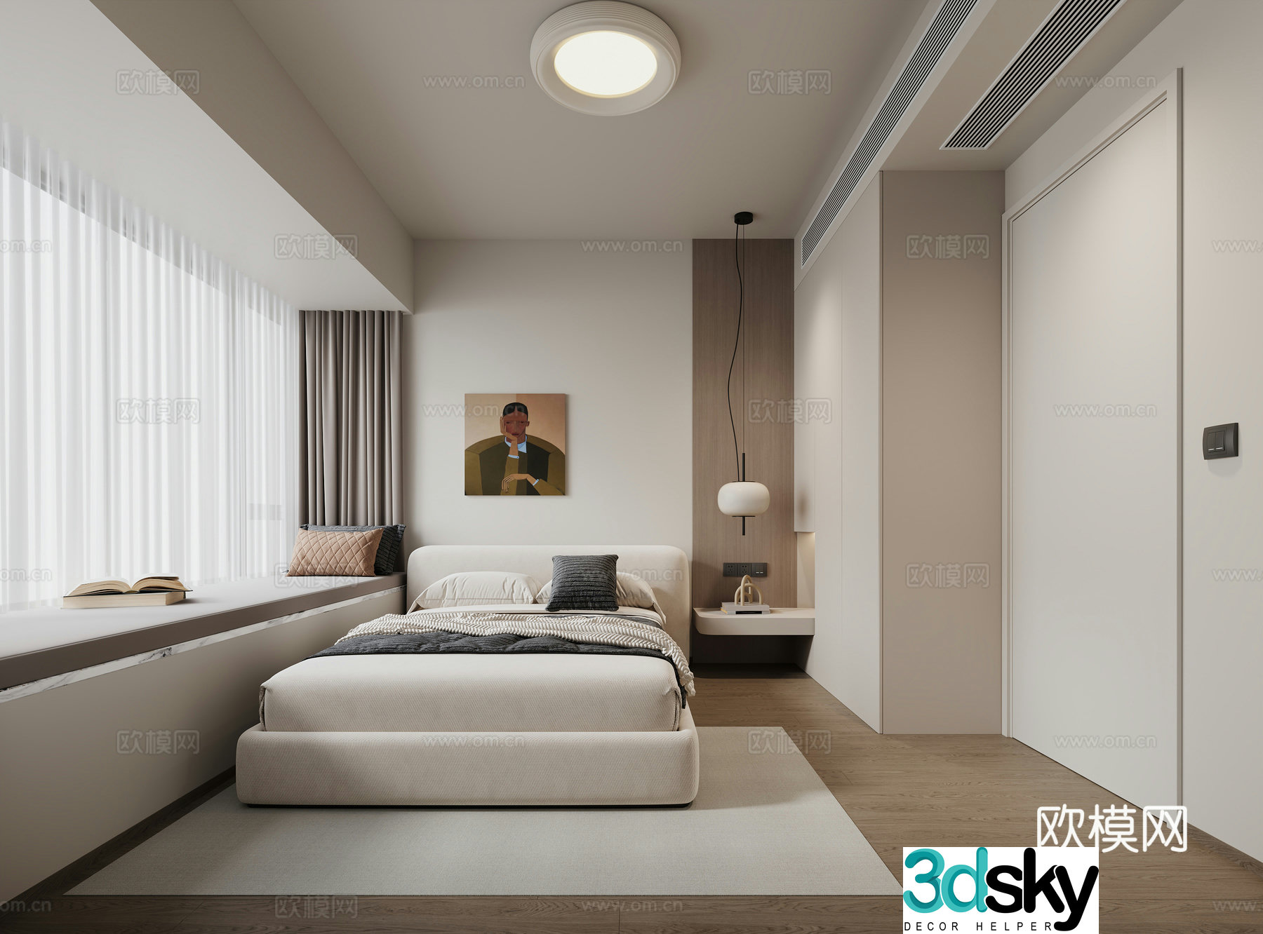 Modern bedroom 3d model