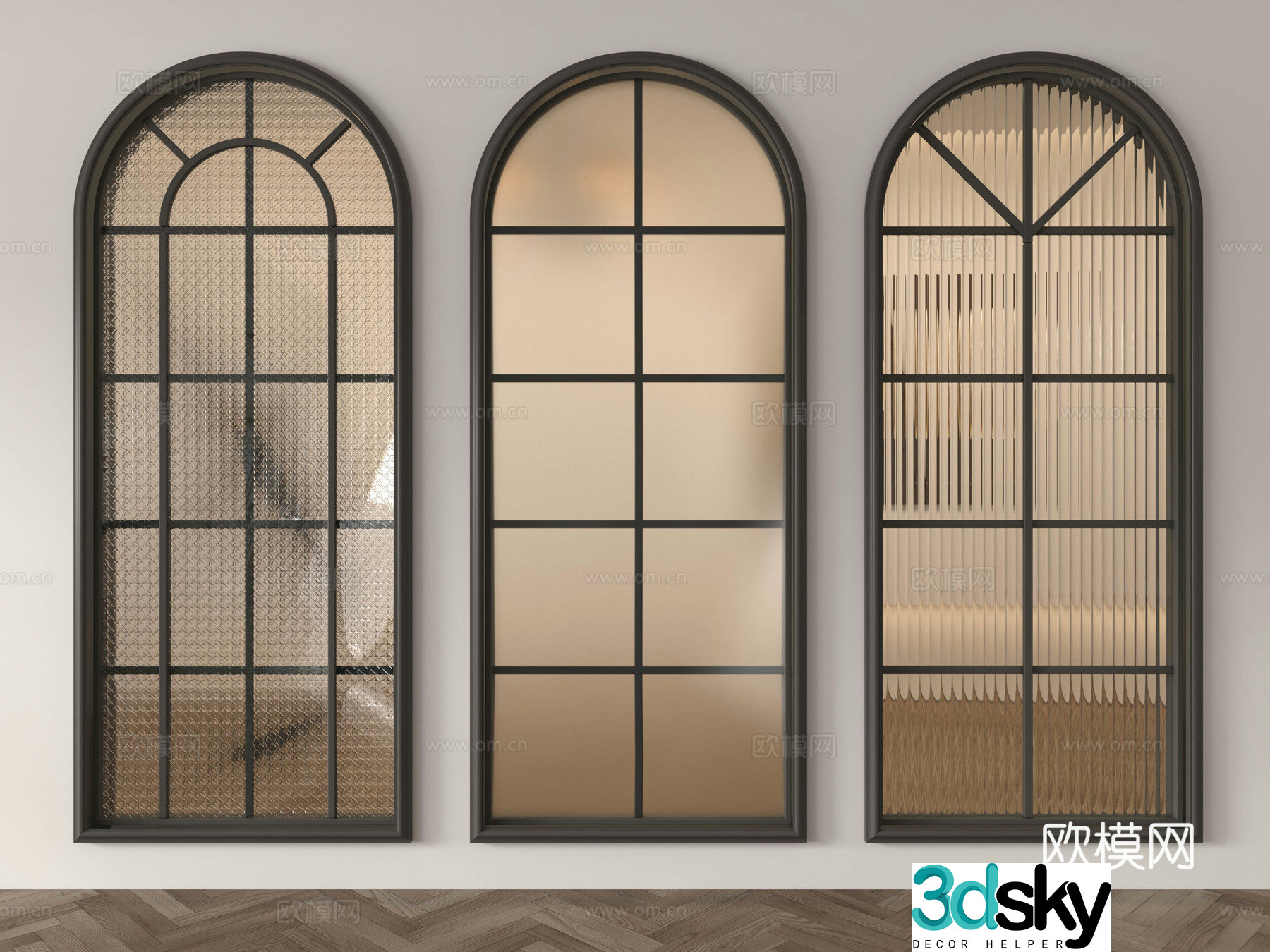 French glass partition French glass window medieval glass partition medieval glass window glass partition 3d model