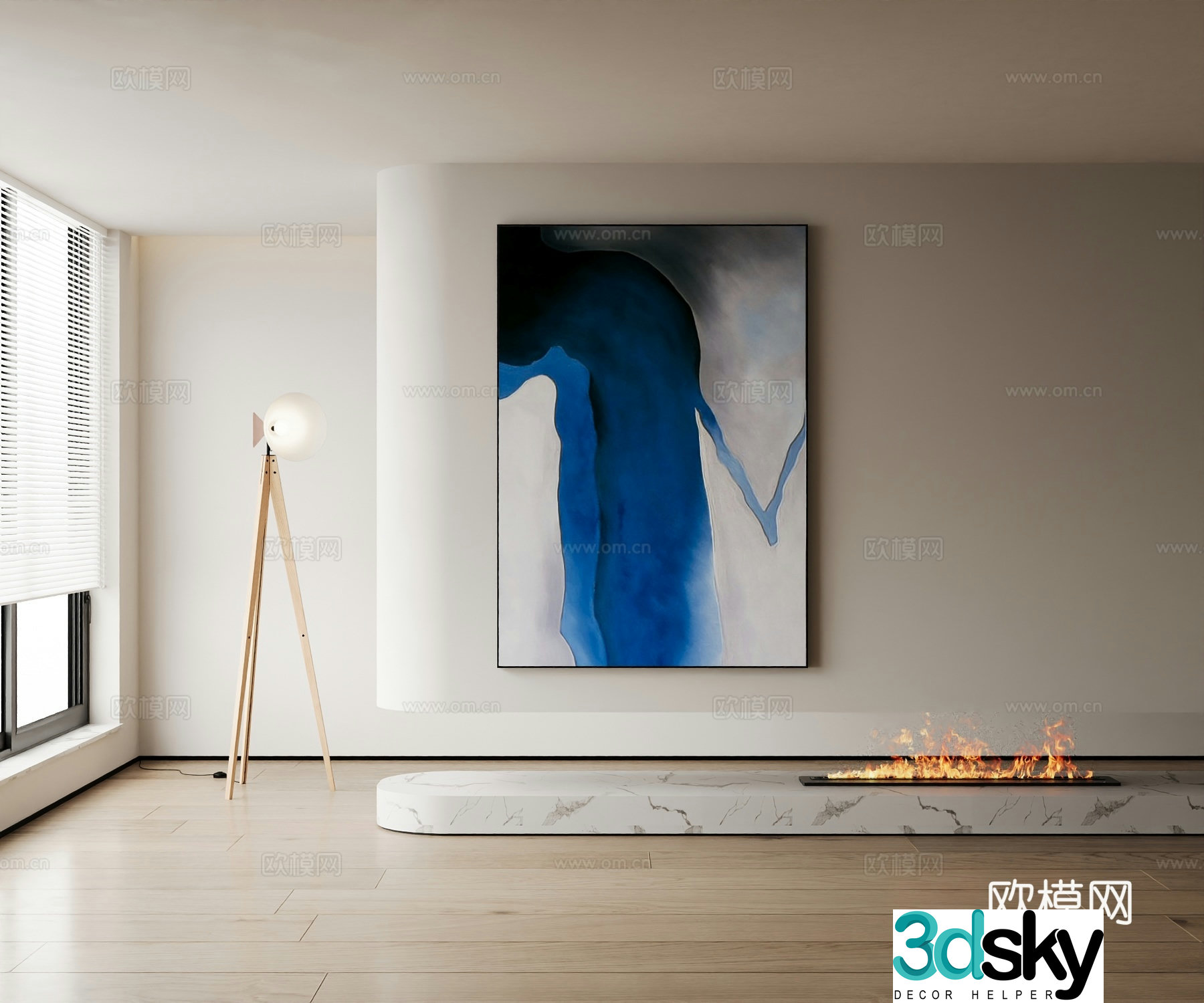 Modern decorative painting 3d model