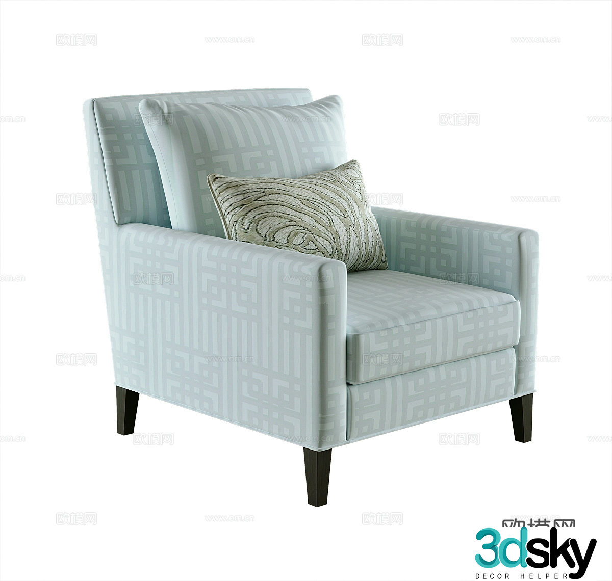 American single sofa 3d model
