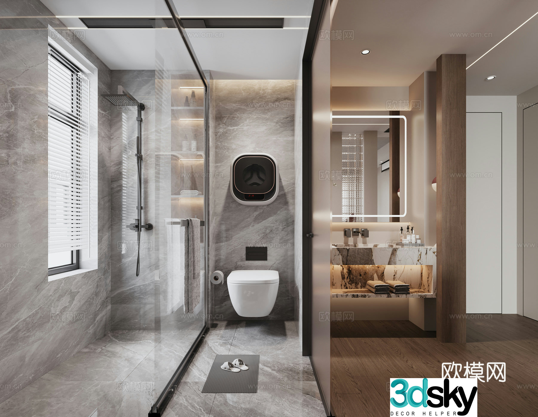 Modern bathroom 3d model