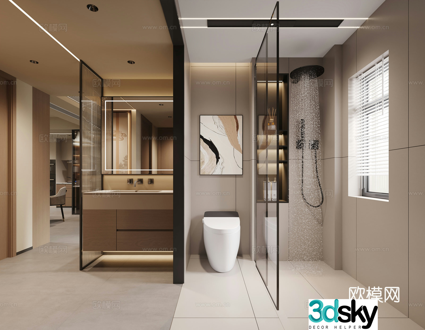 Modern bathroom 3d model