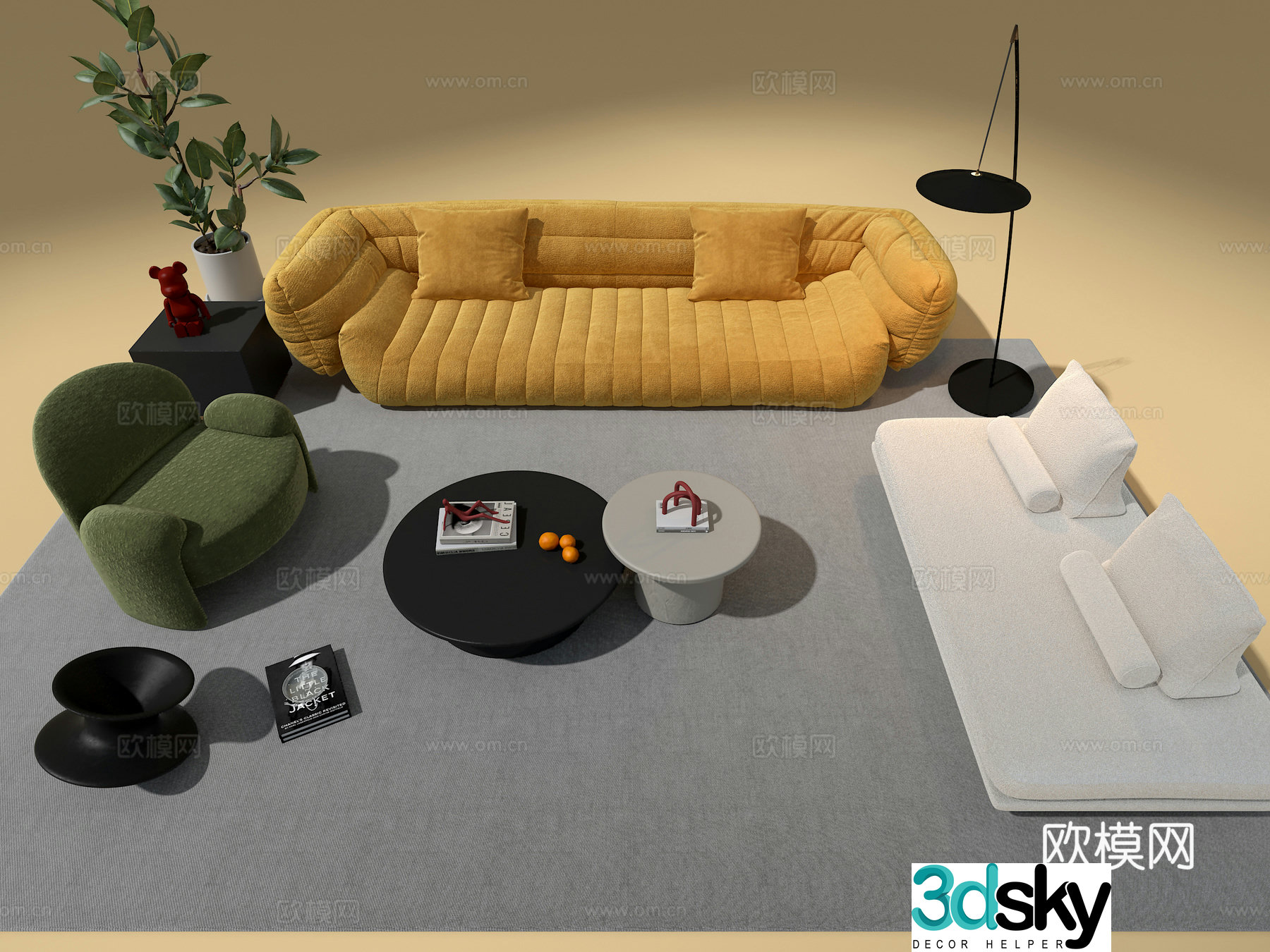 Combination sofa 3d model