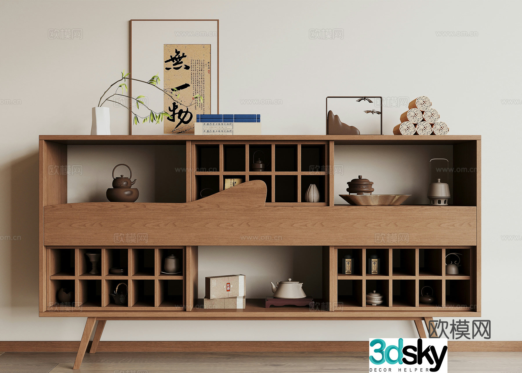 New Chinese tea cabinet 3D model