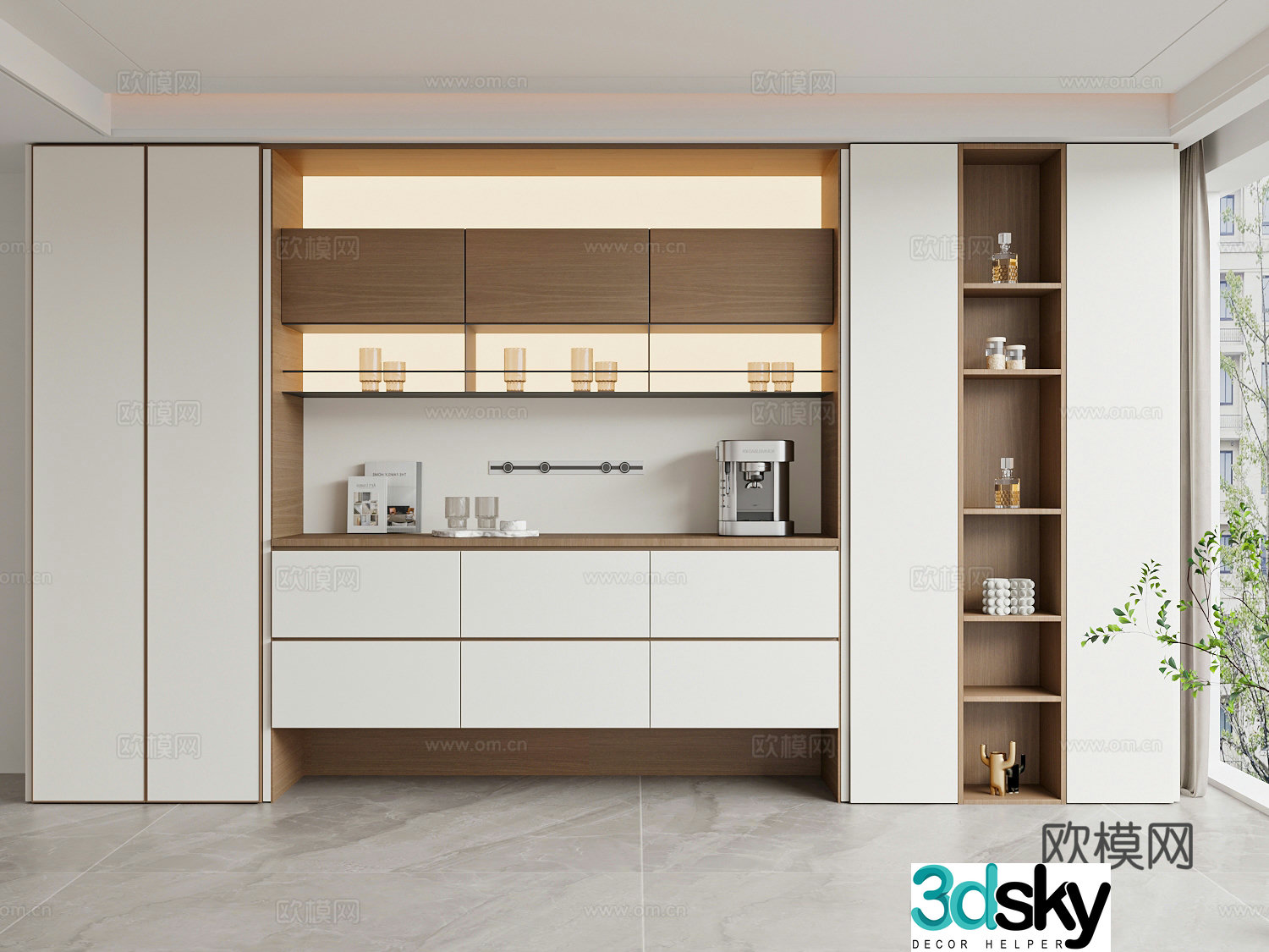 Modern simple sideboard 3D model