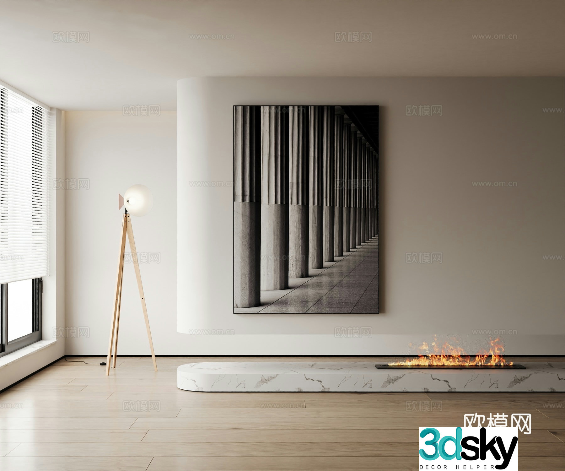 Modern decorative painting 3d model