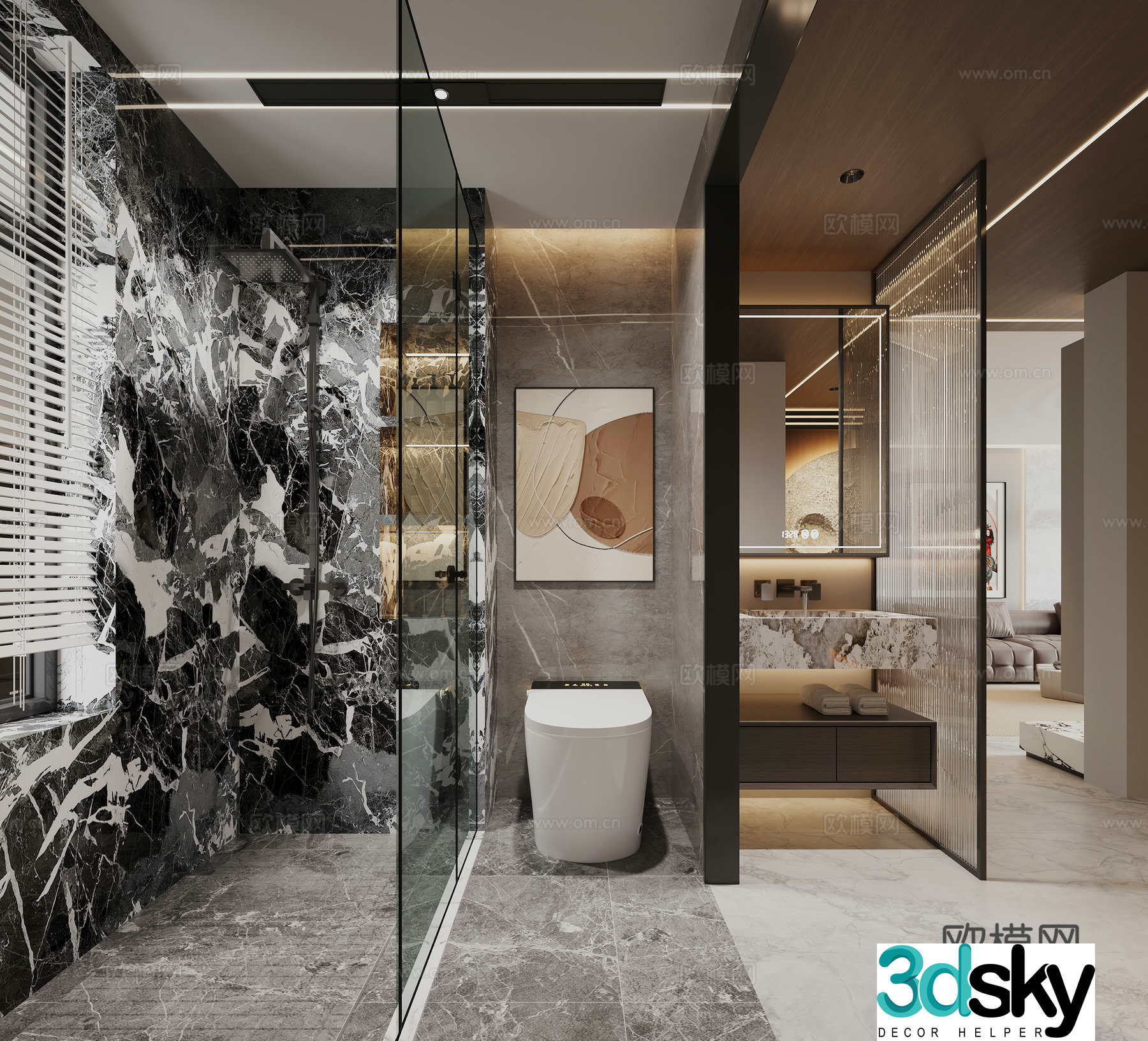Modern bathroom 3d model