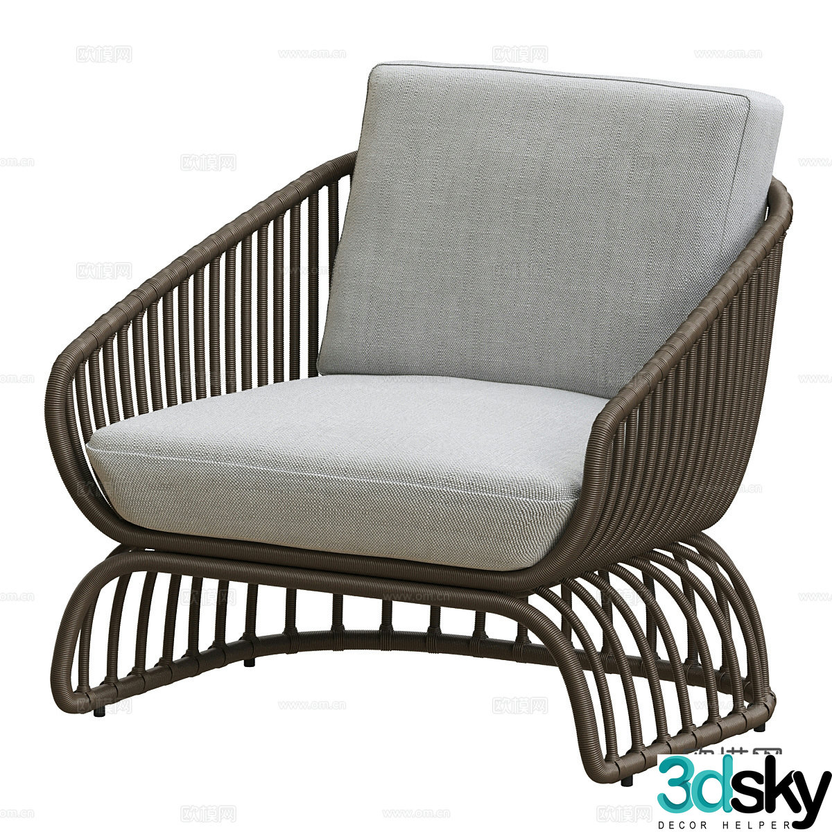 New Chinese style ALARO leisure chair 3d model