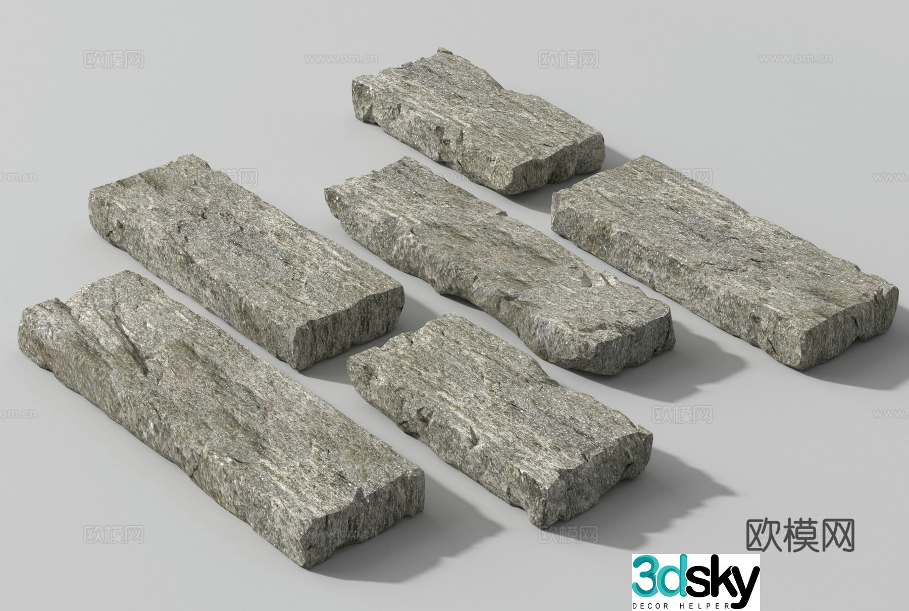 Shabby stone stool landscape stone stool Zen stone stool stone 3d model