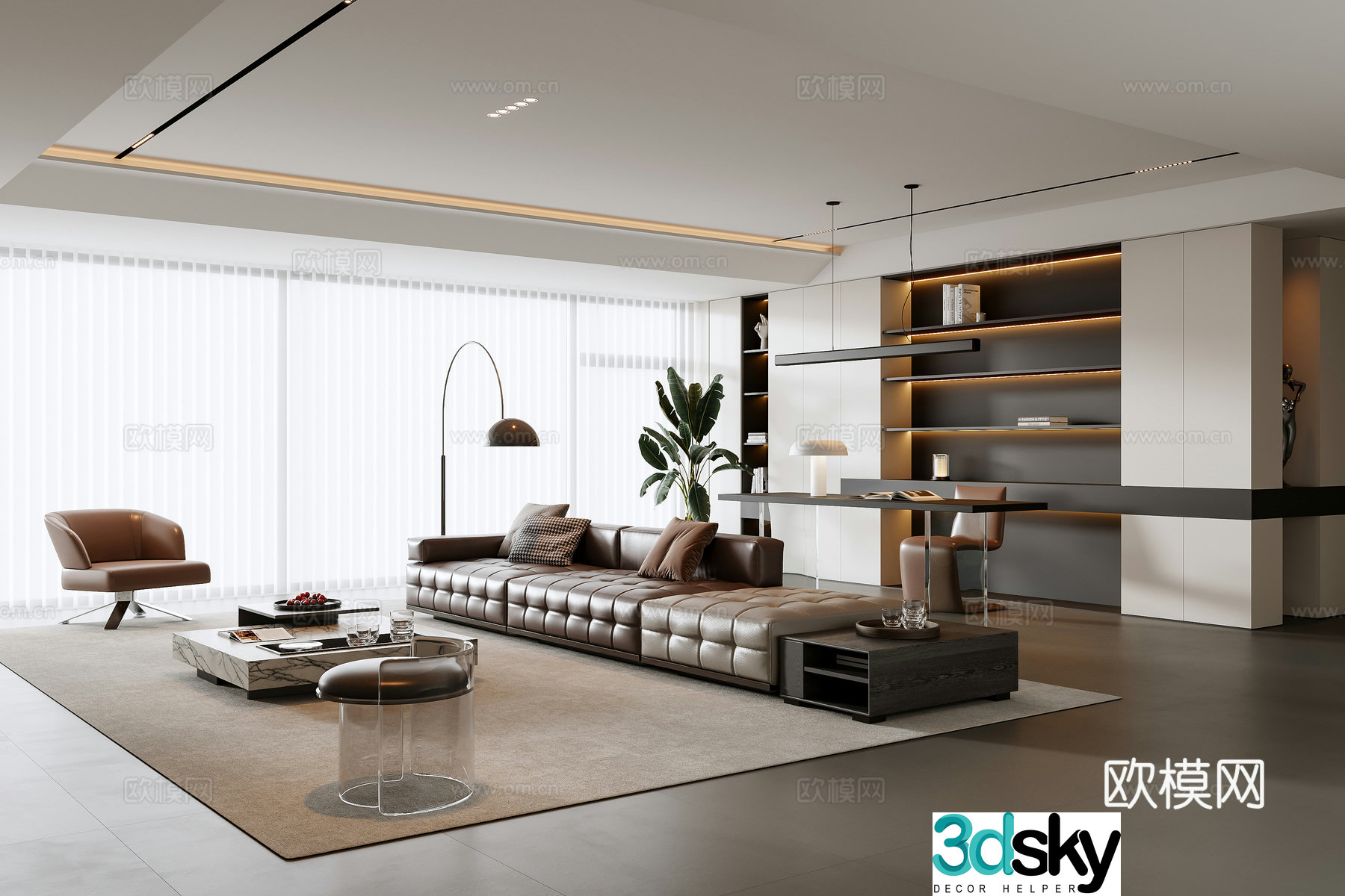 Italian living room 3d model