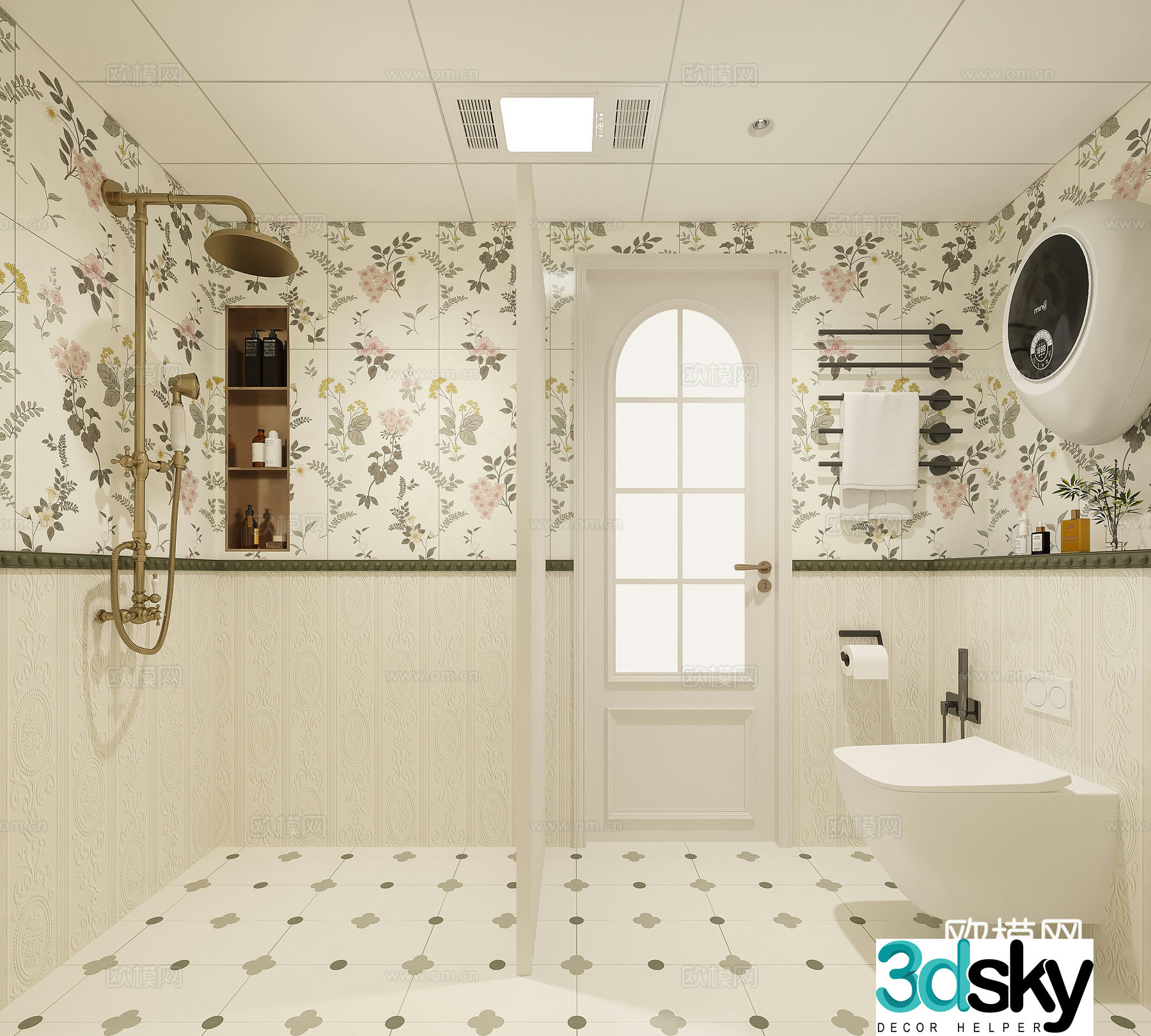 French bathroom 3d model