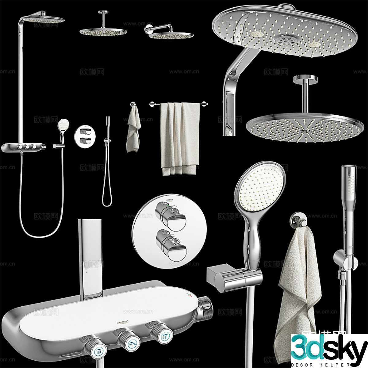 Shower faucet 3d model