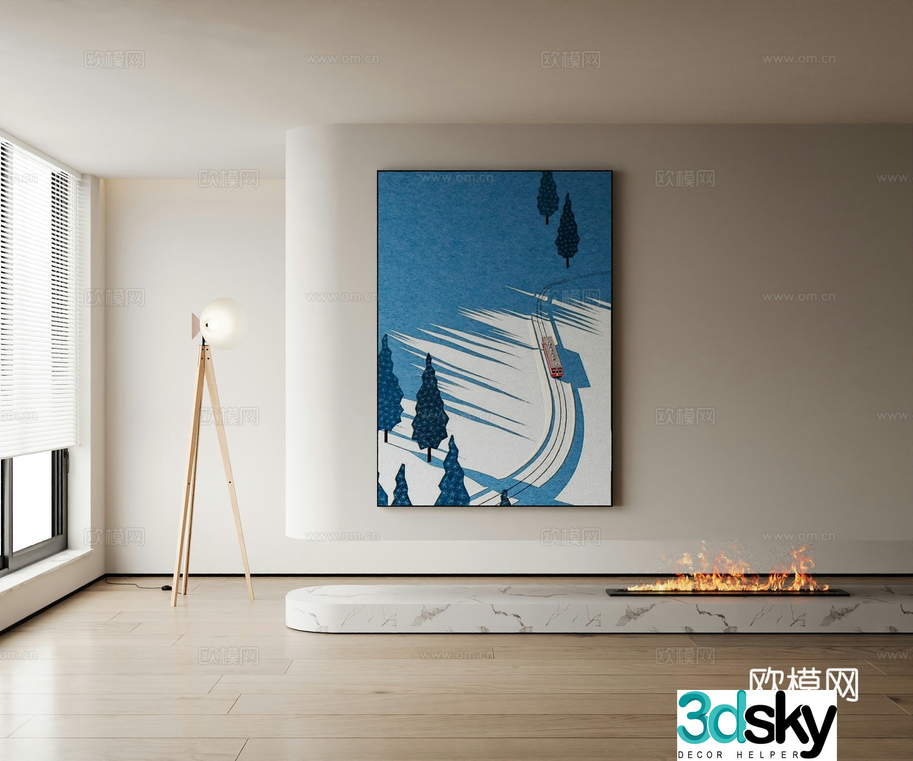 Modern decorative painting 3d model