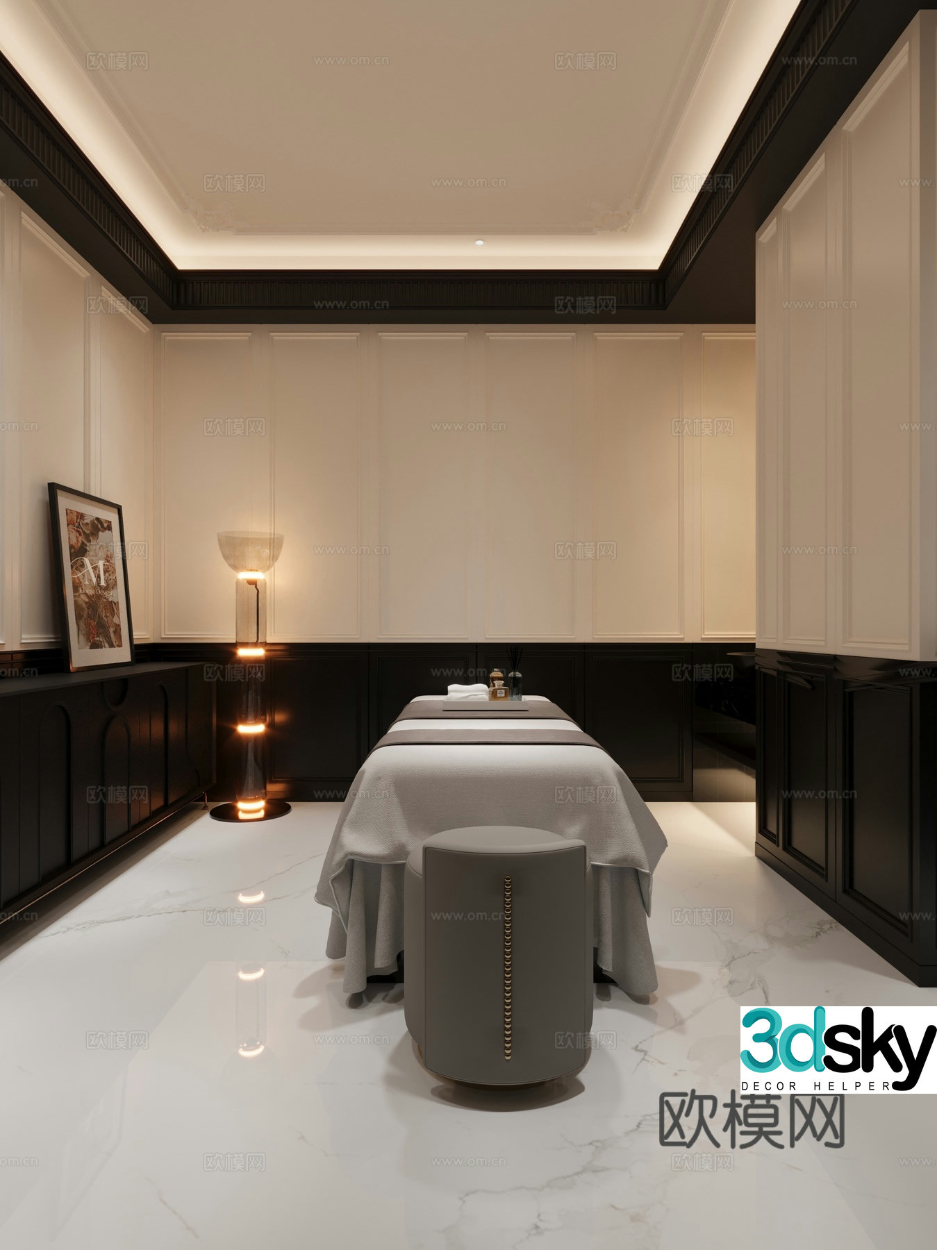 French beauty salon beauty room beauty bed 3d model 3d model