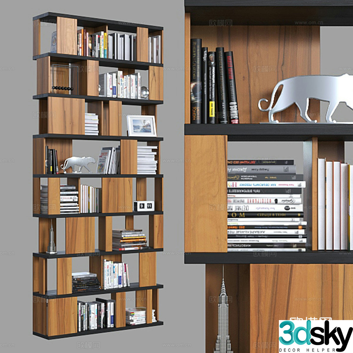 Bookshelf 3D model