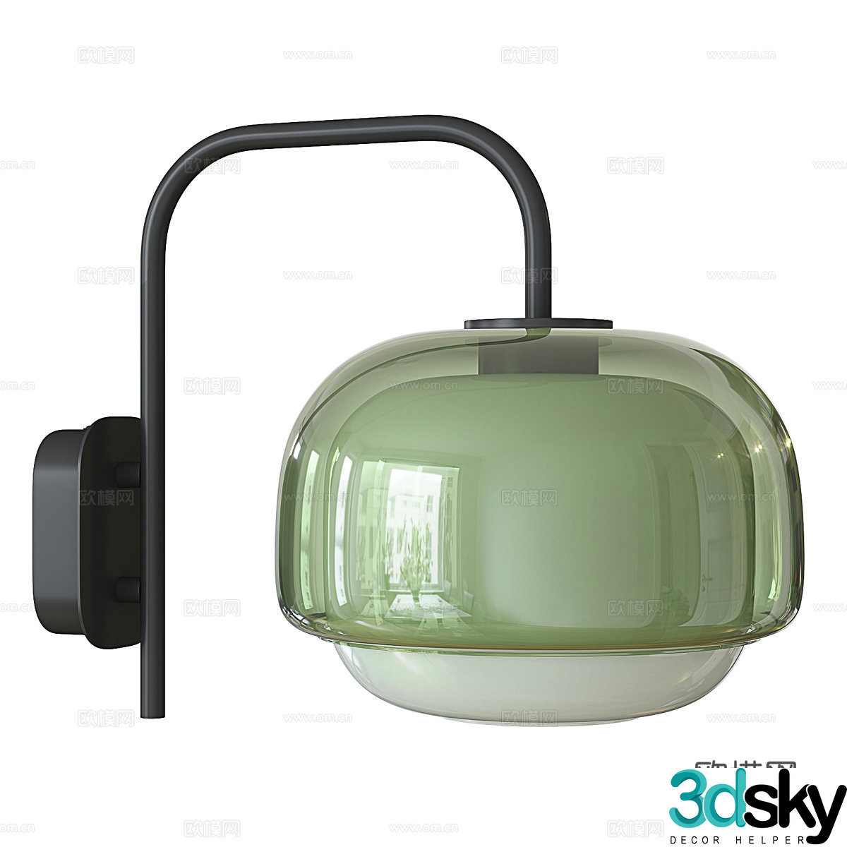 New Chinese Kinoko La Redoute wall light 3D model