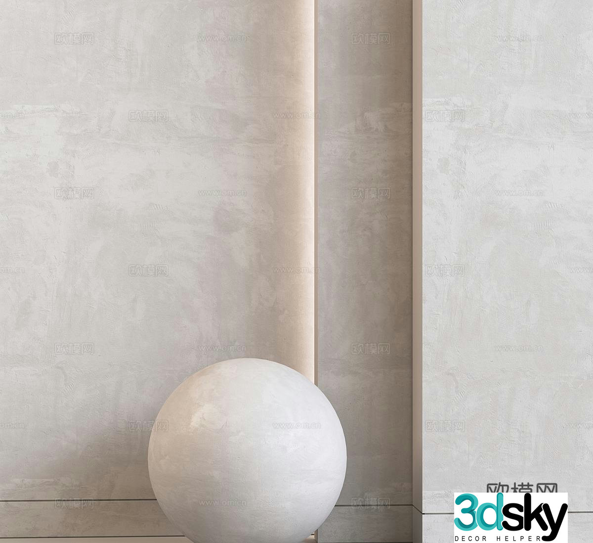 Foreign seamless wall paint Wasabi wind wall paint texture paint cream paint art paint cement paint 3d model