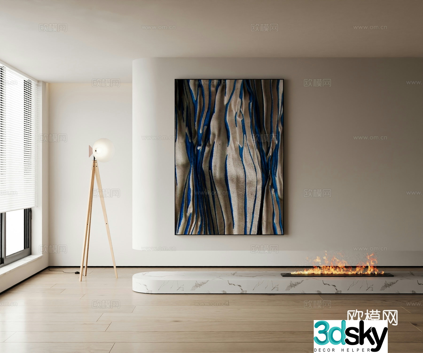 Modern decorative painting 3d model