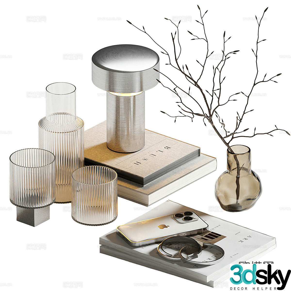 Coffee table decorations Wasabi style decorations B&B ornaments Ornaments Decorative ornaments Decorative ornaments 3D model